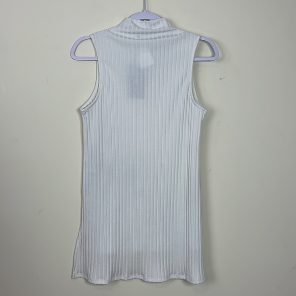 GIBSONLOOK Off White Ribbed Mock Neck Top NWT Size Medium - Picture 4 of 6